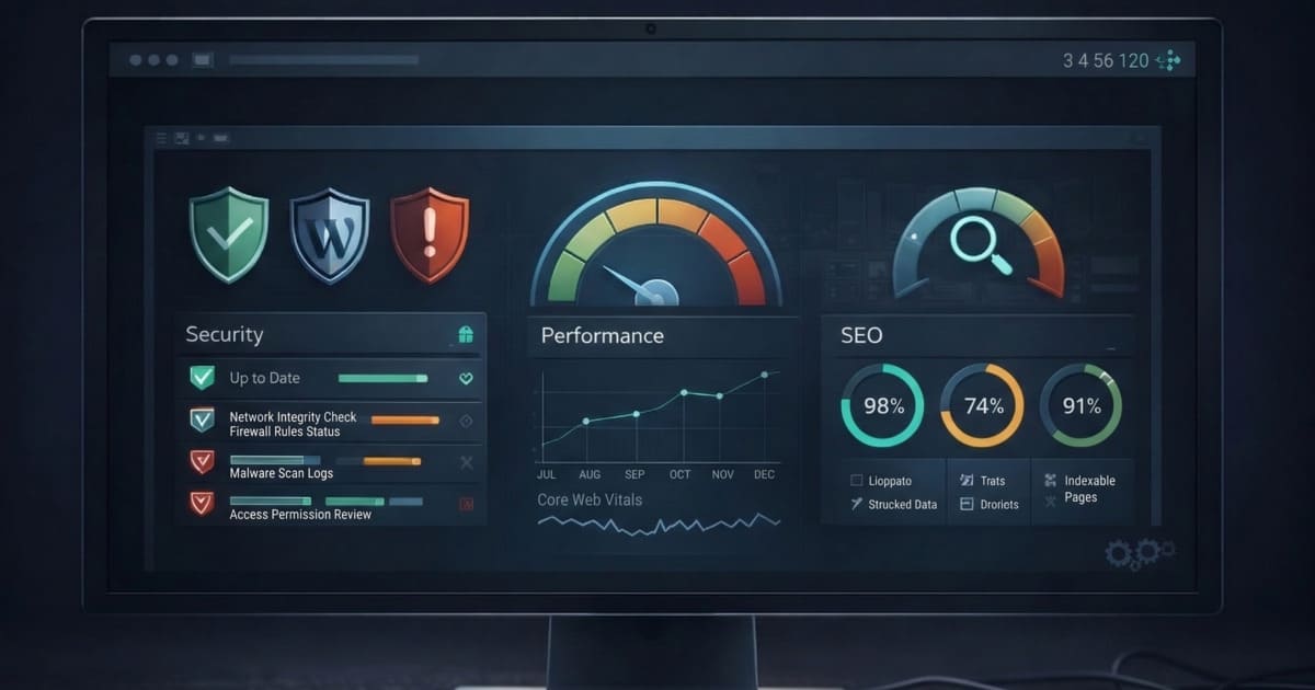 Audit technique d'un site WordPress : analyse sécurité, performance et SEO