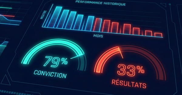 Graphique montrant l'écart entre conviction digitale et résultats concrets en 2025