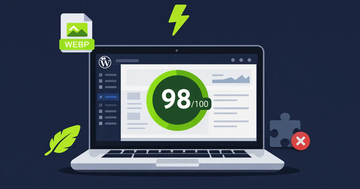 Optimisation vitesse WordPress : images, cache, plugins et thème sur mesure
